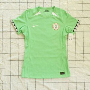 Nike Women's Soccer Nigeria Dri-Fit Jersery in Lime Green, Size S